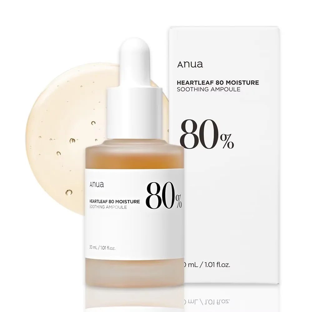 Anua - heartleaf 80 Ampoule apaisante sérum hydratant 80% 30ml - Rosalinaboutique
