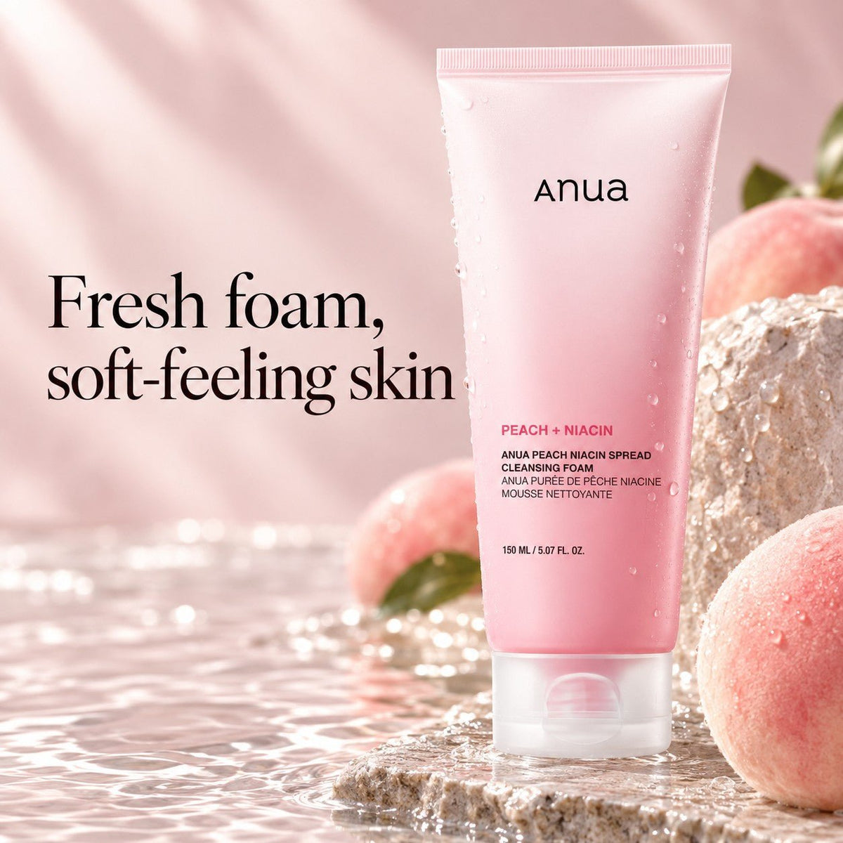 Anua - mousse nettoyante Peach Niacin Spread, 150ml - Rosalinaboutique