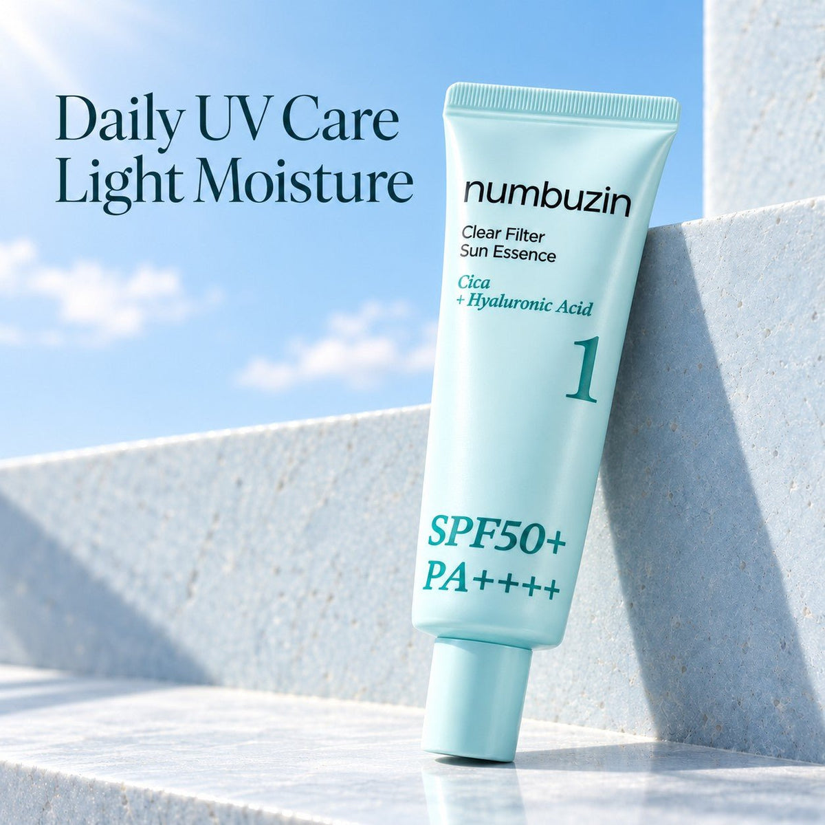 Numbuzin - No.1 essence solaire Clear Filter FPS 50+ PA++++ 50ml - Rosalinaboutique
