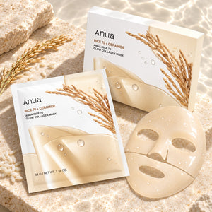 Anua - masque en tissu au riz, 4 feuilles