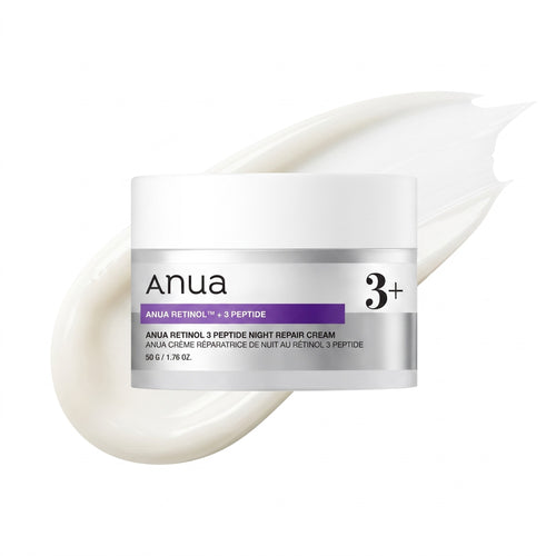 Anua - crème de nuit réparatrice rétinol et 3 peptides, 50g