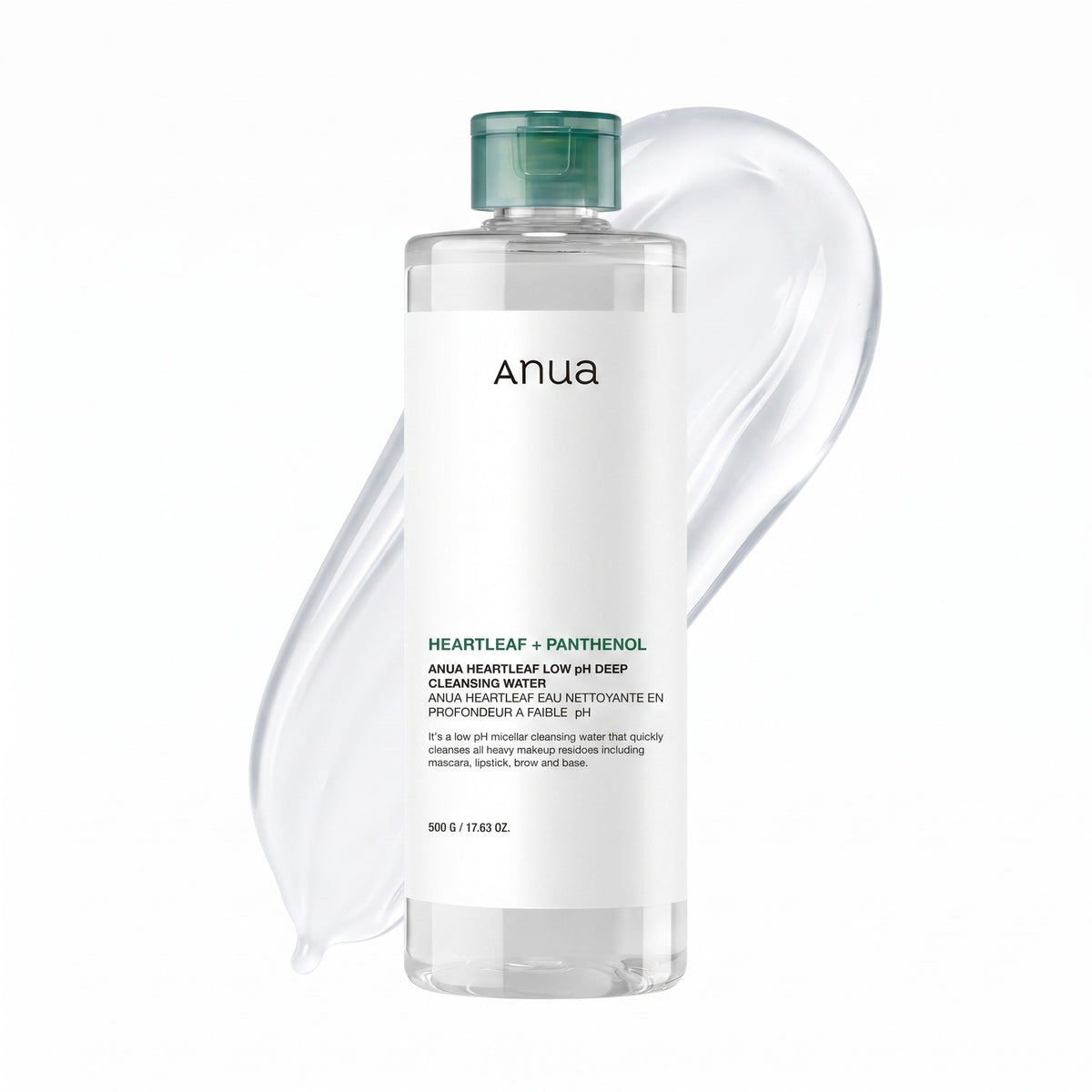 Anua - eau nettoyante profonde à pH bas Heartleaf, 500g