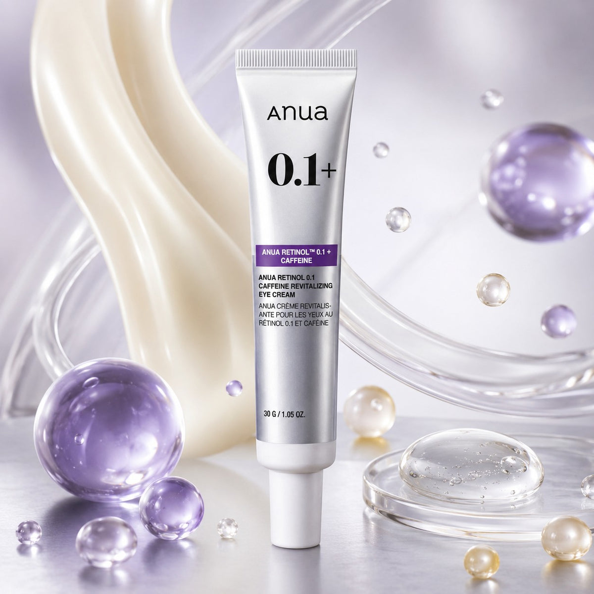 Anua - crème contour des yeux revitalisante rétinol 0,1 et caféine, 30g