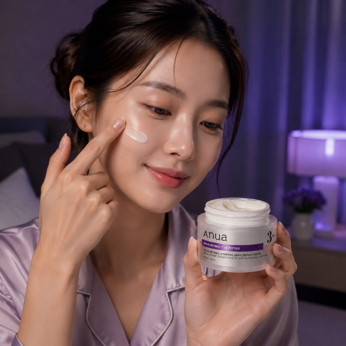 Anua - crème de nuit réparatrice rétinol et 3 peptides, 50g