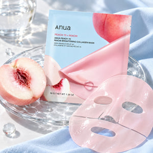 Anua - masque en tissu à la pêche, 4 feuilles