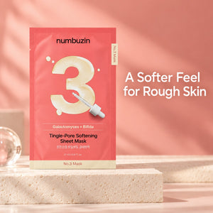 Numbuzin - No.3 Masque en tissu adoucissant pores Tingle-Pore, 10 feuilles