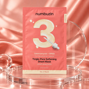 Numbuzin - No.3 Masque en tissu adoucissant pores Tingle-Pore, 10 feuilles