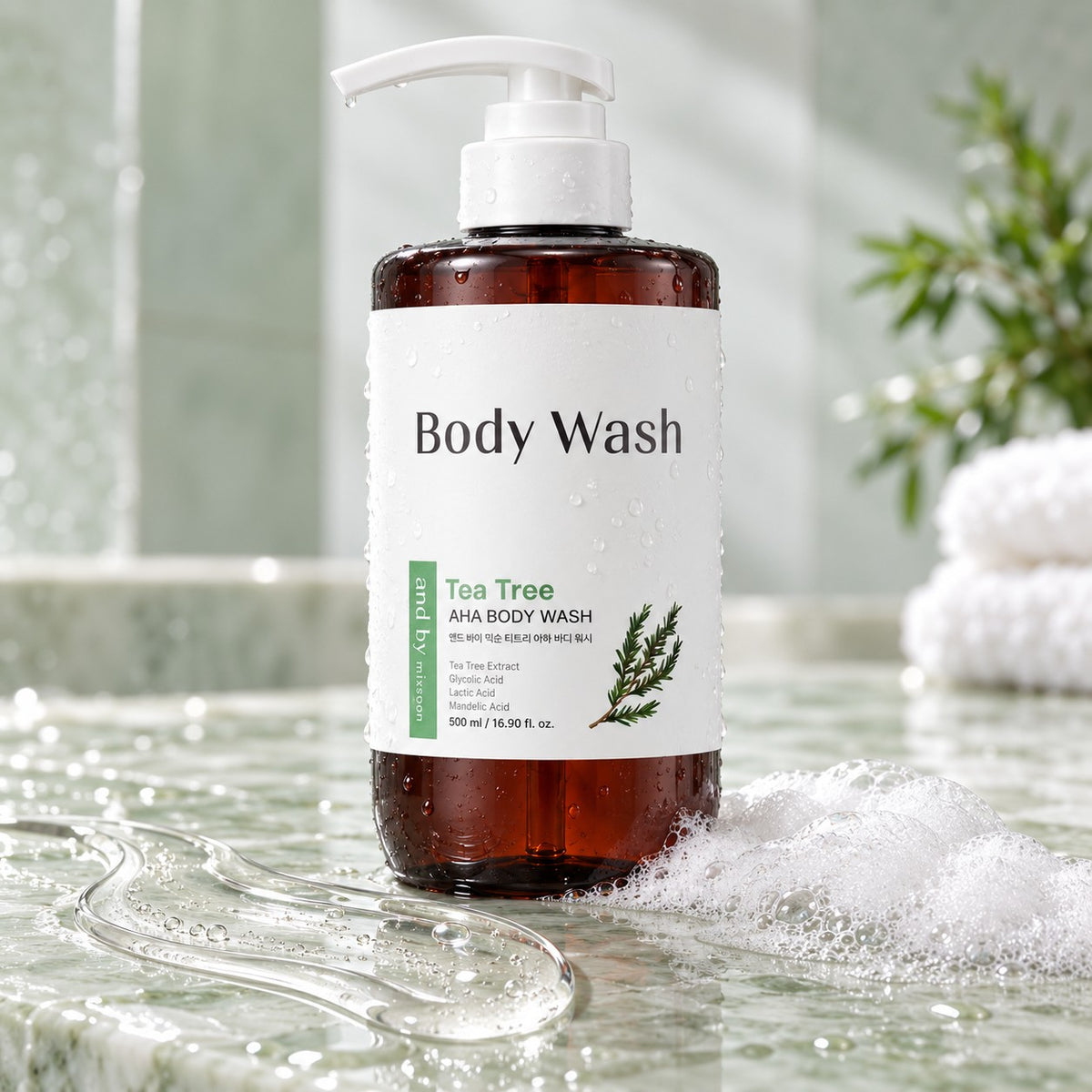 Mixsoon - gel douche tea tree AHA 500ml