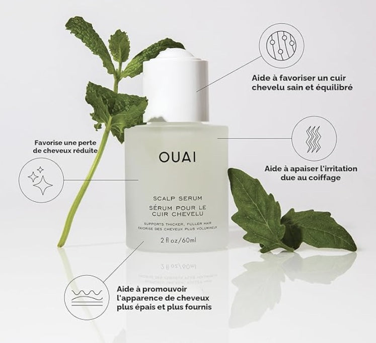OUAI - sérum capillaire équilibrant à l'extrait de trèfle rouge, au ginseng sibérien 60ml