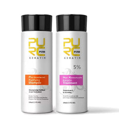 Purc – ensemble de shampoing purifiant et traitement des cheveux à la kératine 5%