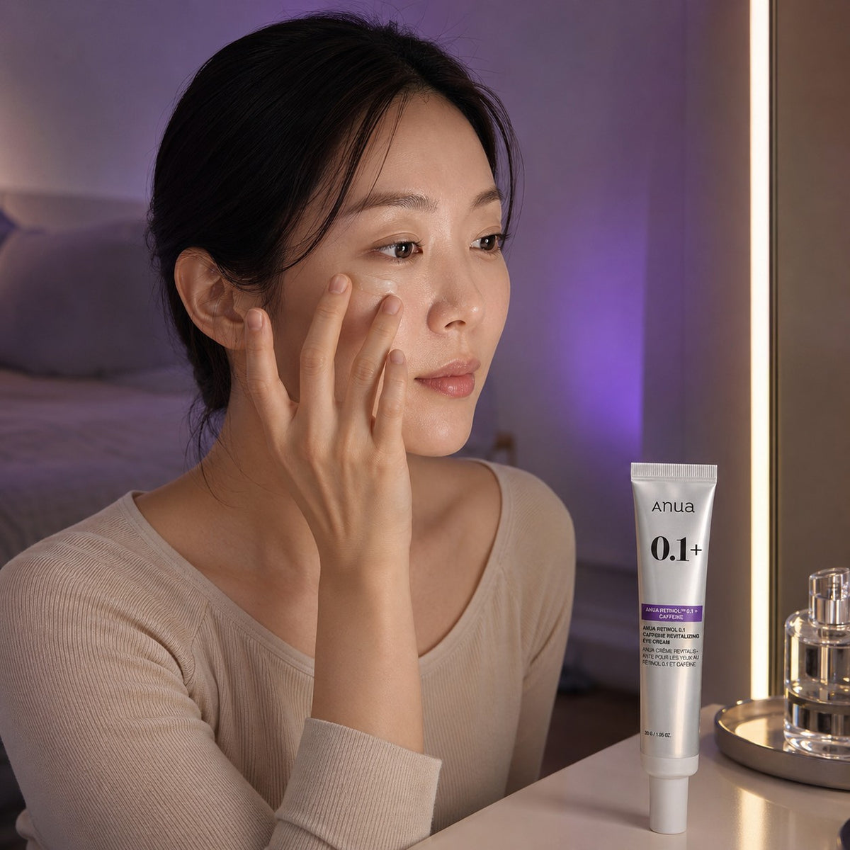 Anua - crème contour des yeux revitalisante rétinol 0,1 et caféine, 30g