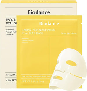 Biodance - masque radiant Vita Niacinamide real deep (4pièces) - Rosalinaboutique