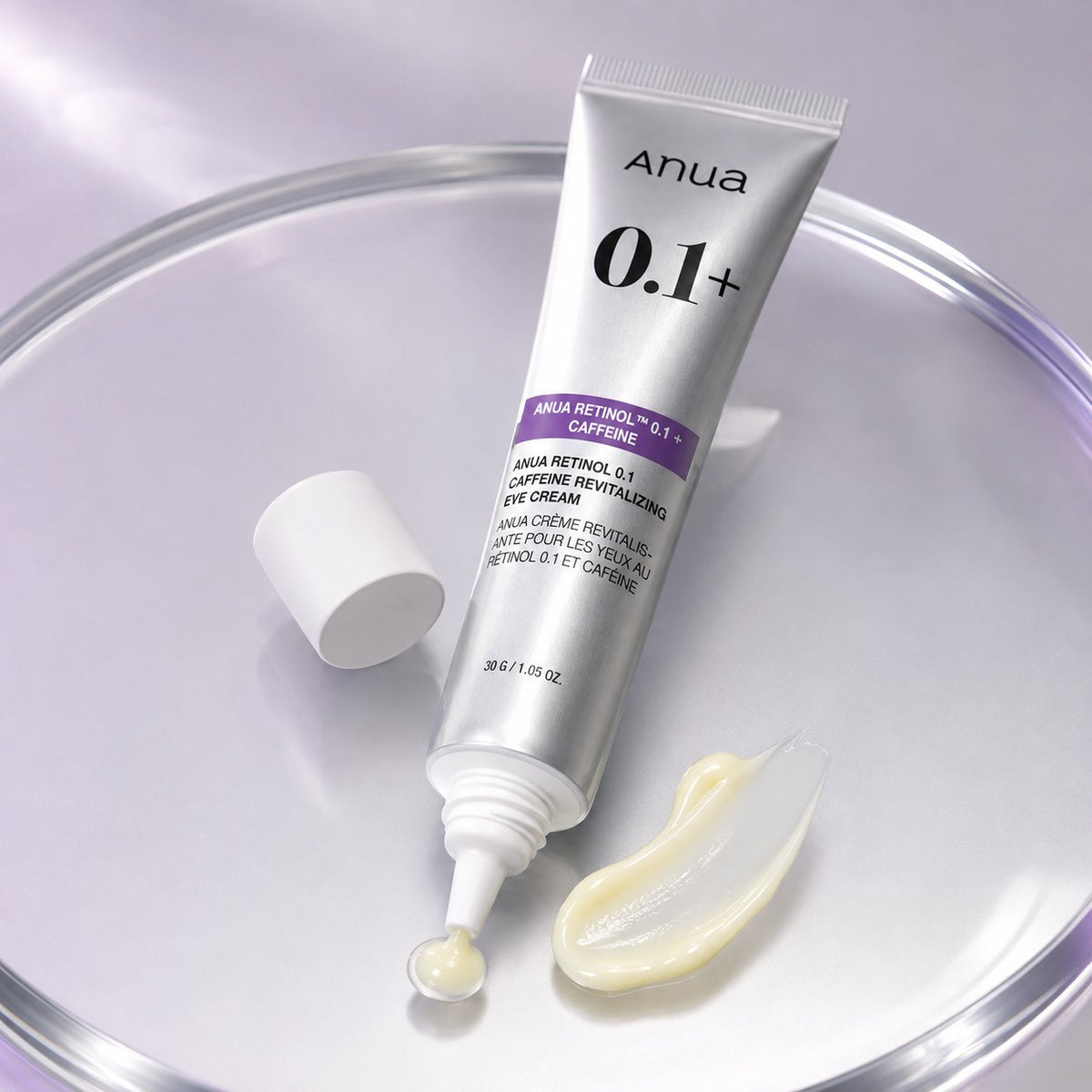 Anua - crème contour des yeux revitalisante rétinol 0,1 et caféine, 30g