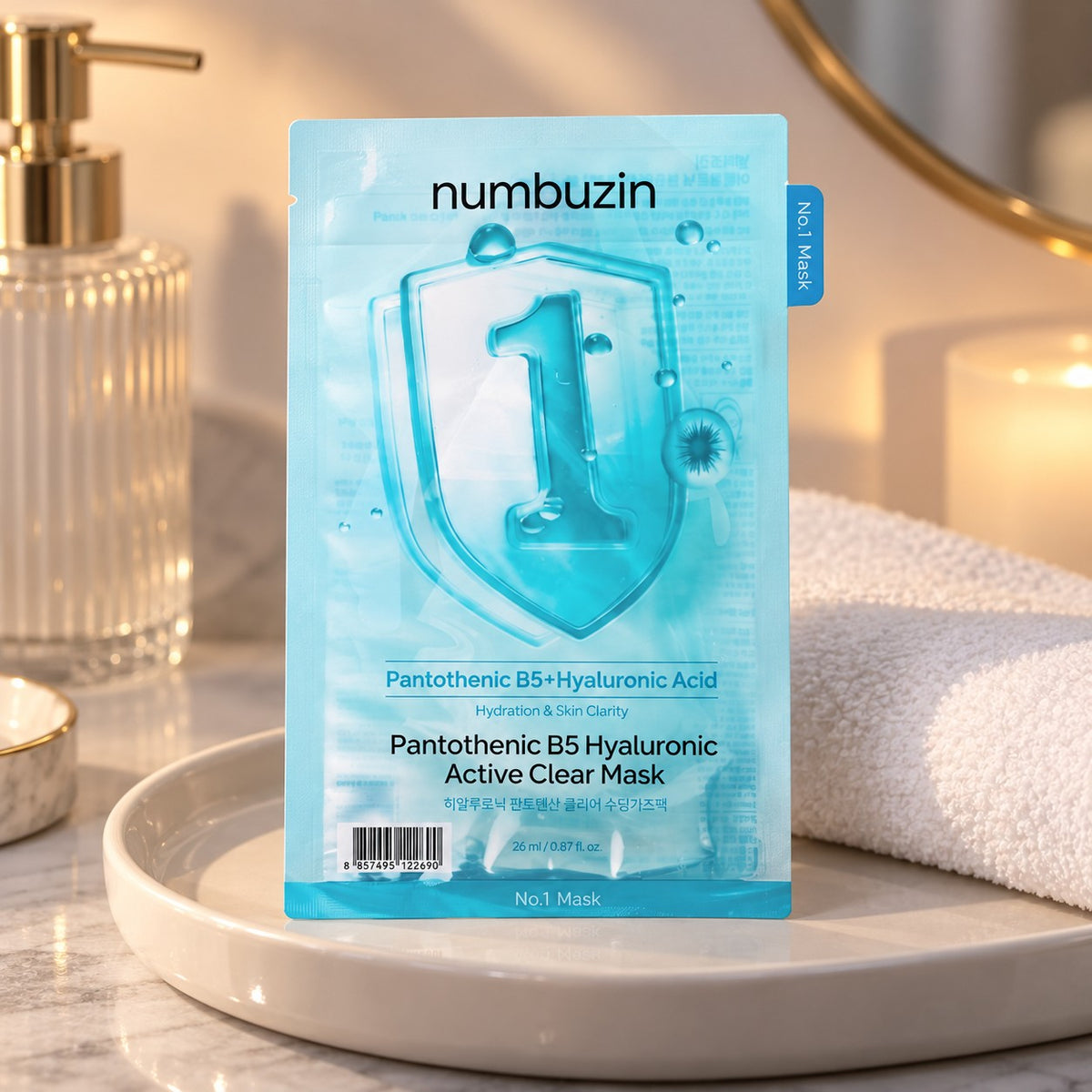 Numbuzin - No.1 Masque transparent hyaluronique B5, 10 feuilles