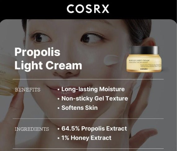 COSRX - full fit propolis crème légère 65 ml - Rosalinaboutique