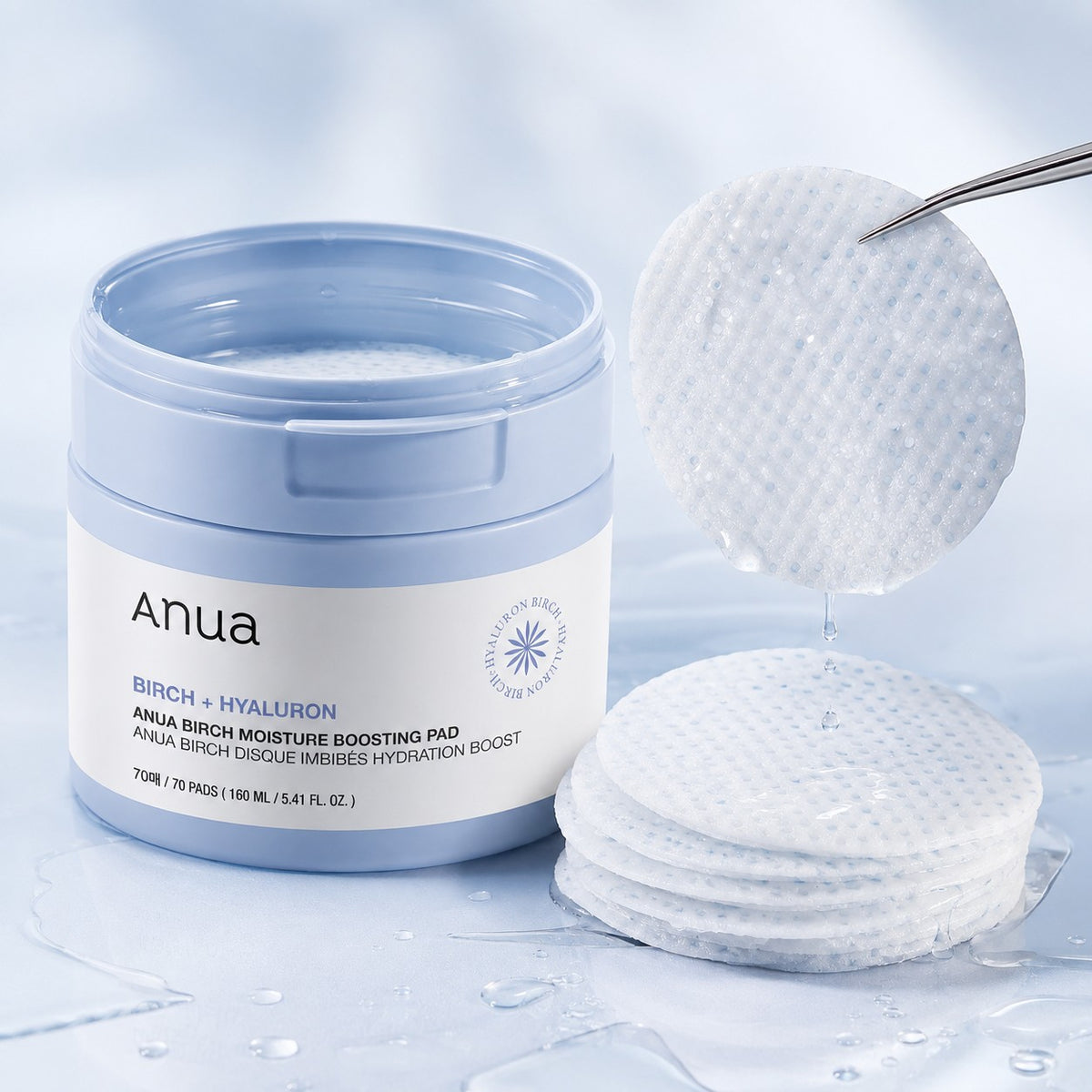 Anua - tampons hydratants Birch, 70 tampons