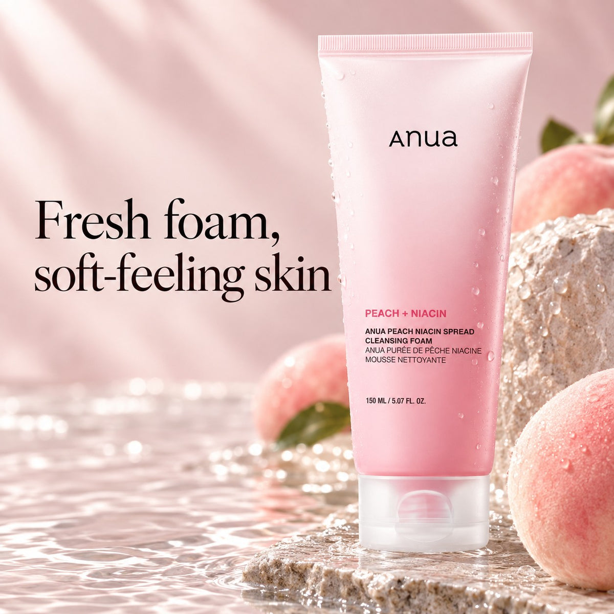 Anua - mousse nettoyante Peach Niacin Spread, 150ml