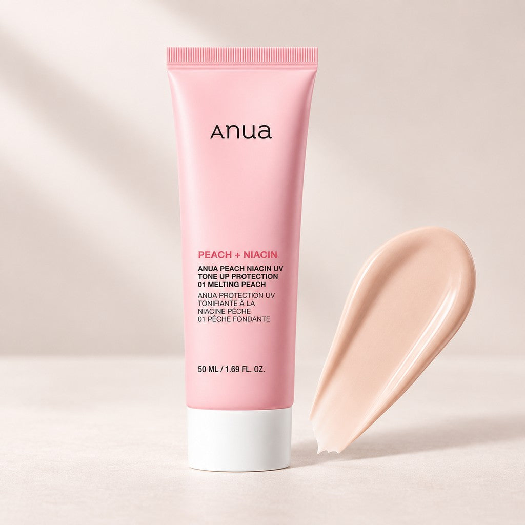 Anua - écran solaire teinté Peach Niacin UV Tone Up 01 Pêche fondante, 50ml