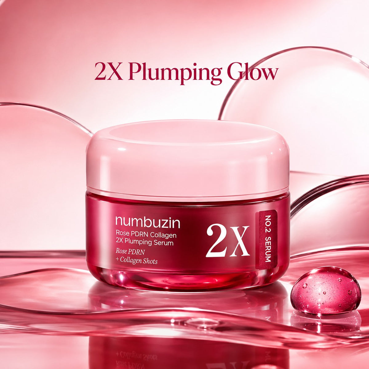 Numbuzin - No.2 Sérum repulpant au collagène PDRN Rose 2X 30ml