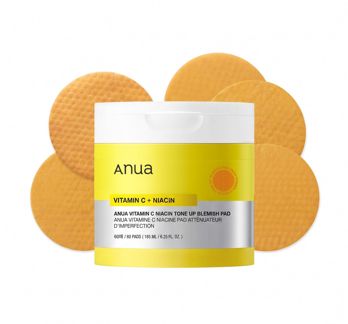 Anua - tampons anti-imperfections vitamine C et niacine, 60 tampons
