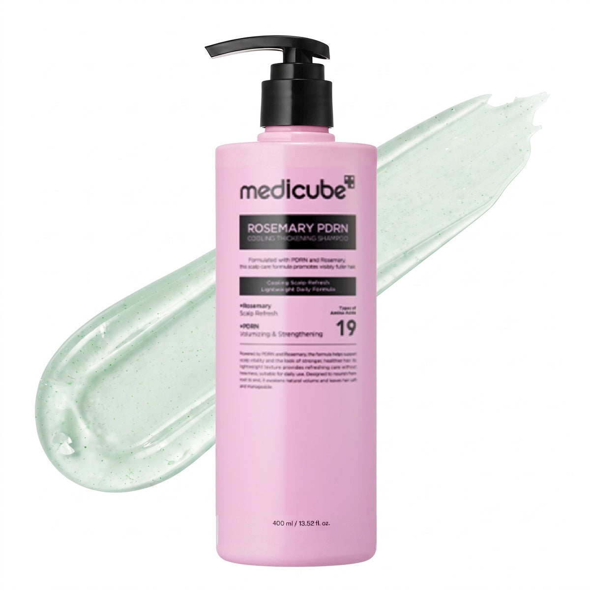 Medicube - Shampoing épaississant rafraîchissant au romarin PDRN 400ml - Rosalinaboutique