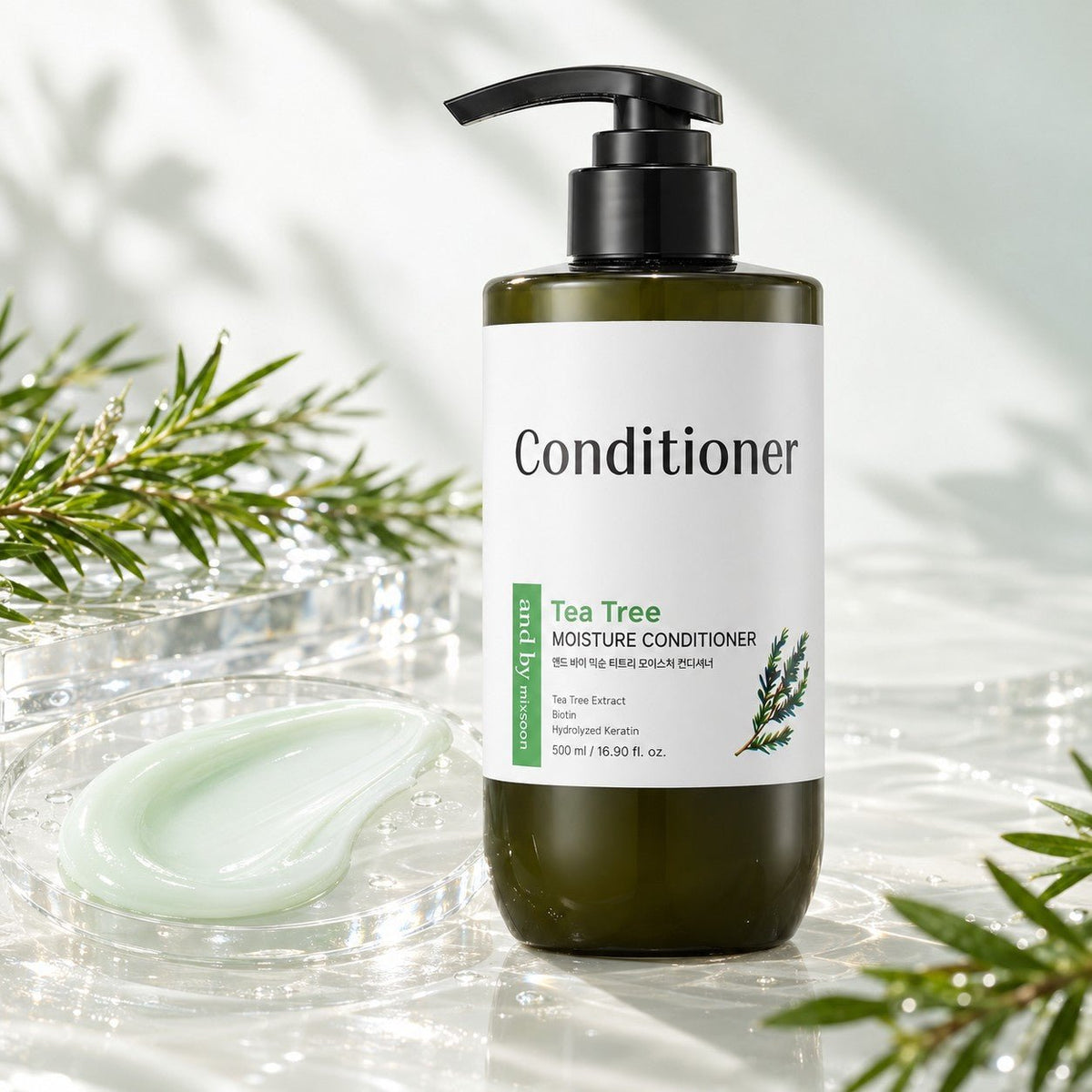 Mixsoon - après-shampoing hydratant au tea tree 500ml - Rosalinaboutique