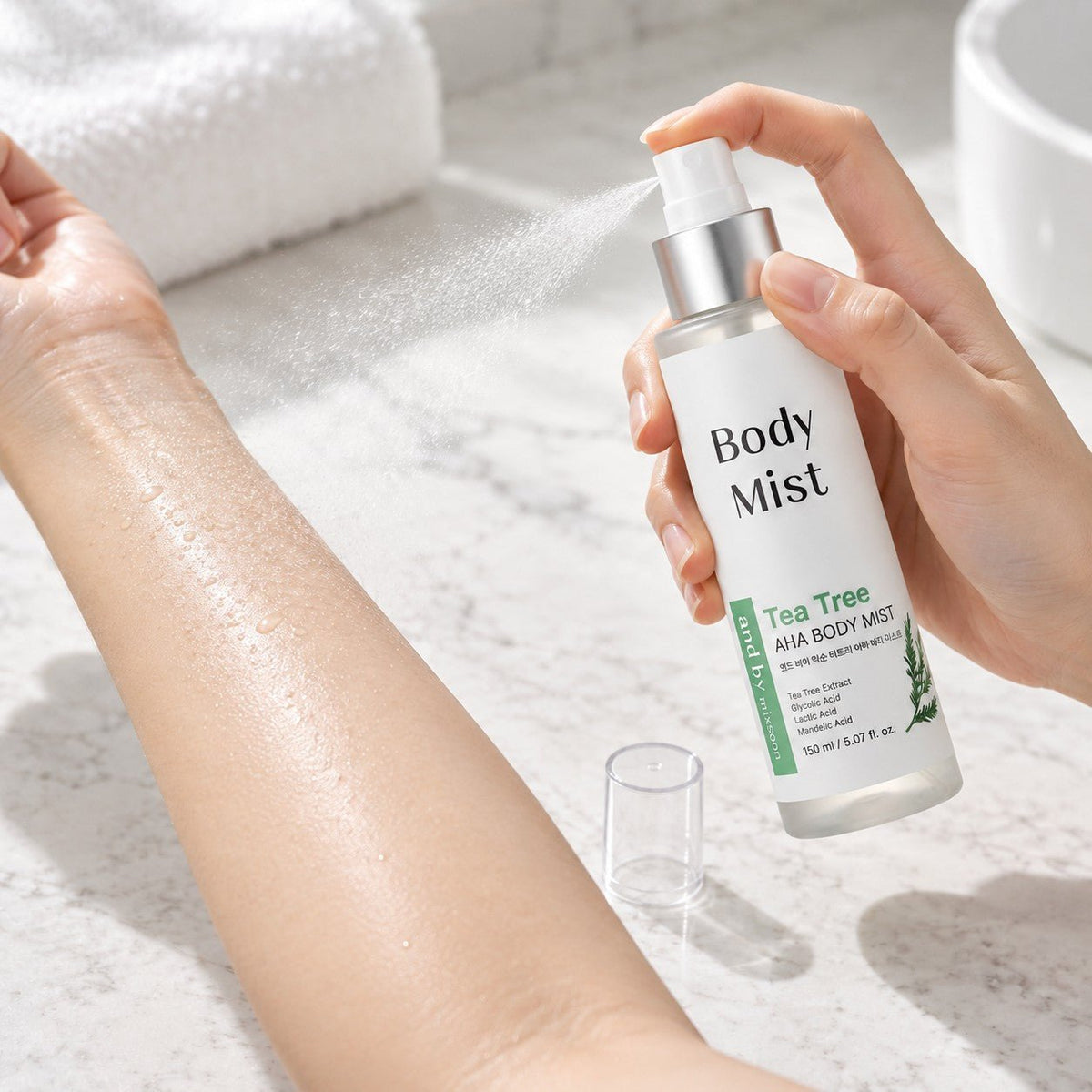 Mixsoon - brume pour le corps tea tree AHA 150ml - Rosalinaboutique