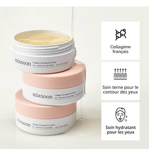 Mixsoon - patchs pour les yeux en hydrogel de collagène (30 paires) - Rosalinaboutique