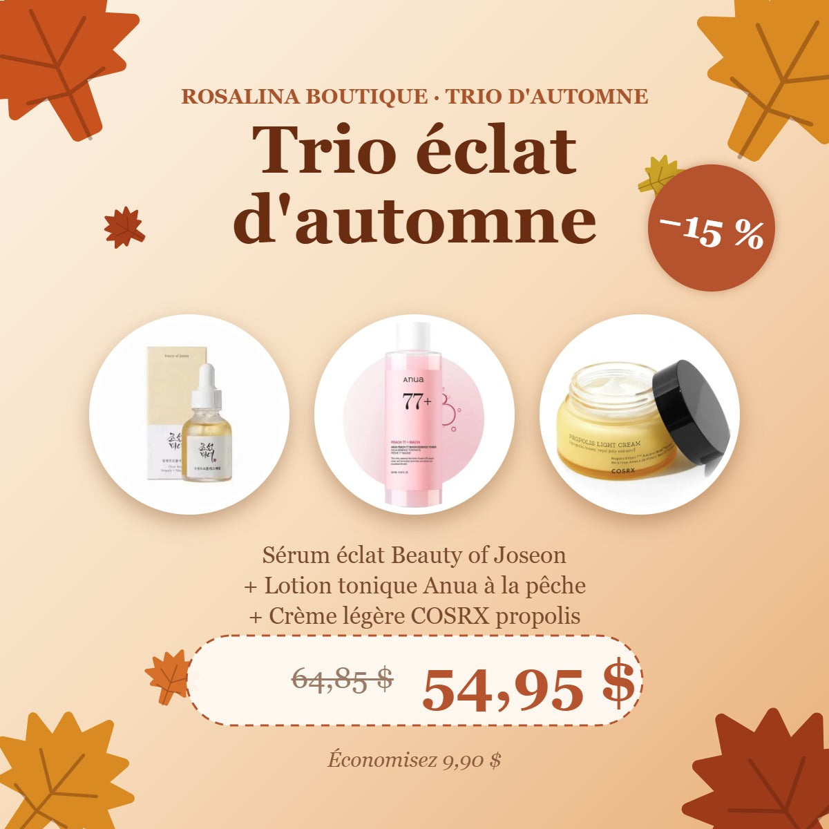 Trio éclat d'automne